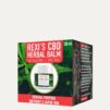Packaging of Rexi's CBD Herbal Balm, containing 30 mg CBD and 0% THC, in a 50 ml container.